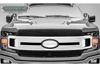 2018-2019 F150 T-Rex X-Metal 2-Piece Main Grille Overlay Kit (Black with Black Studs)