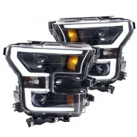 15-17 F150 ANZO Black LED Outline Headlights